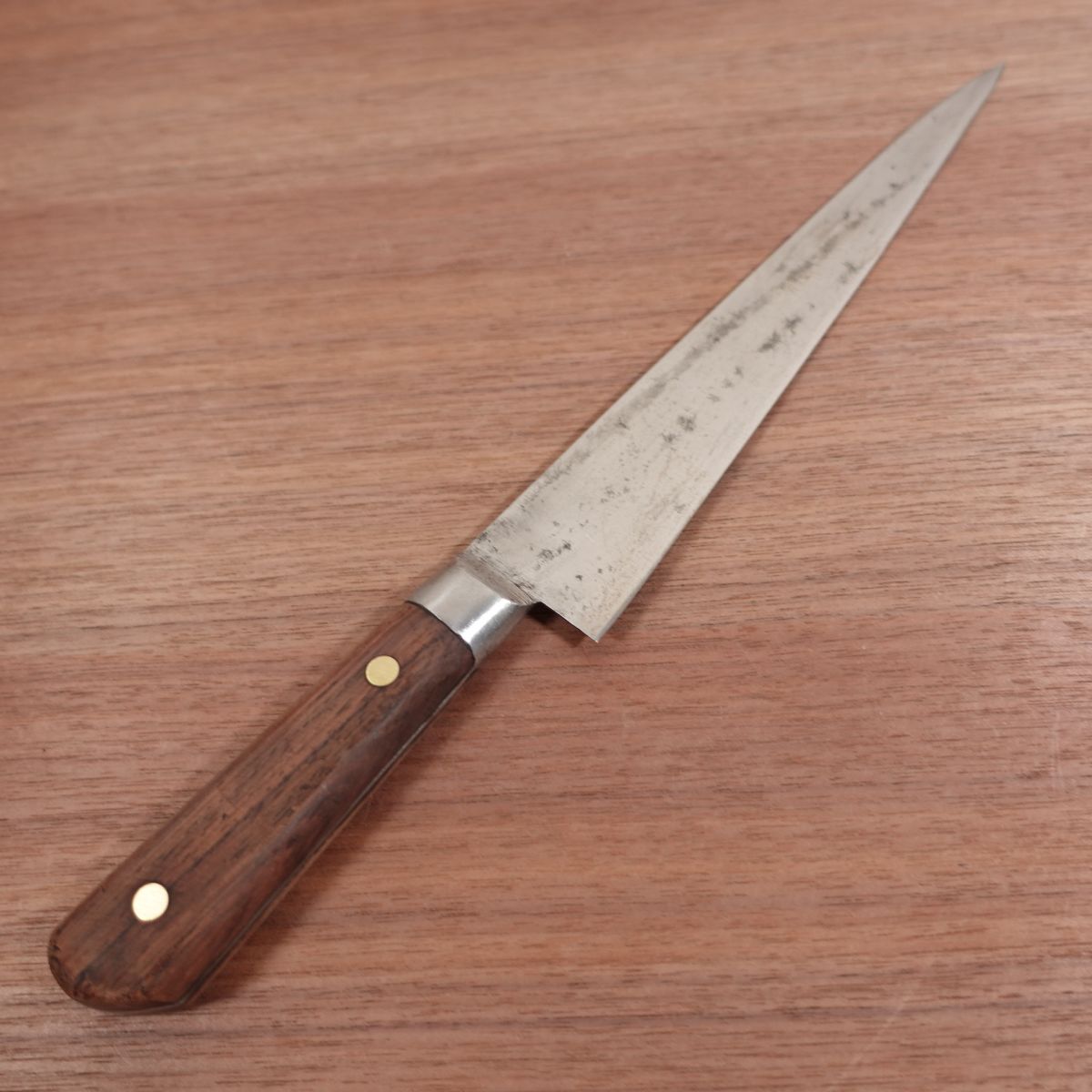 Komatop Sujihiki Knife, Sharpened, Slim Gyuto, Carbon Steel, TOP, Koma, TRADE MARK, Straight Edge, 230mm