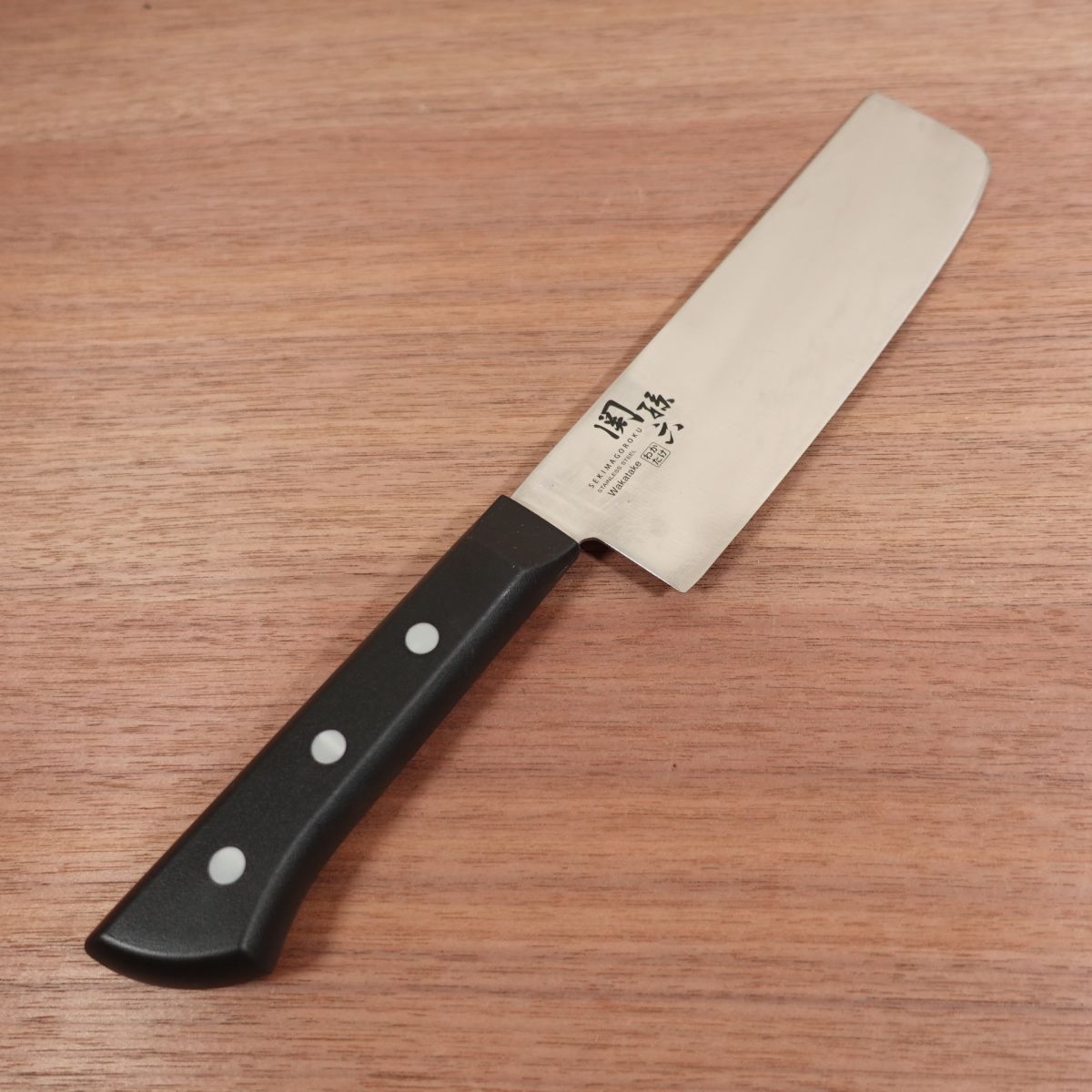 Seki Magoroku Nakiri Knife, Sharpened, Wakatake, Slim Nakiri, Stainless Steel, 160mm