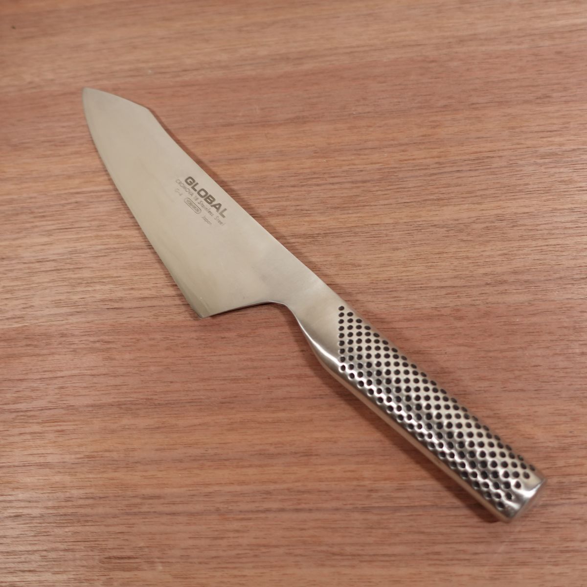 GLOBAL Bunka Knife, Sharpened, Kiritsuke-Style Santoku, G-4, All-Purpose Knife, Stainless Steel, Lightly Used, 180mm