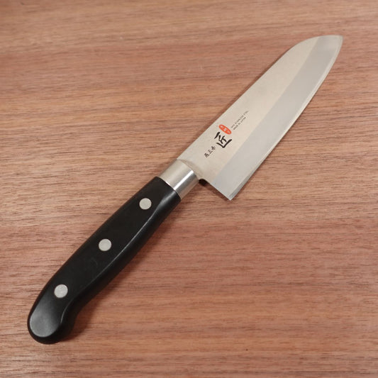 Takumi Santoku Knife, Sharpened, Tsubame-Sanjo, Molybdenum Vanadium Stainless Steel, All-Purpose Knife, 165mm
