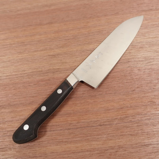 Minamoto Norihisa Santoku Knife, Sharpened, VG10 Laminated Stainless Steel, All-Purpose Knife, Rare, 170mm