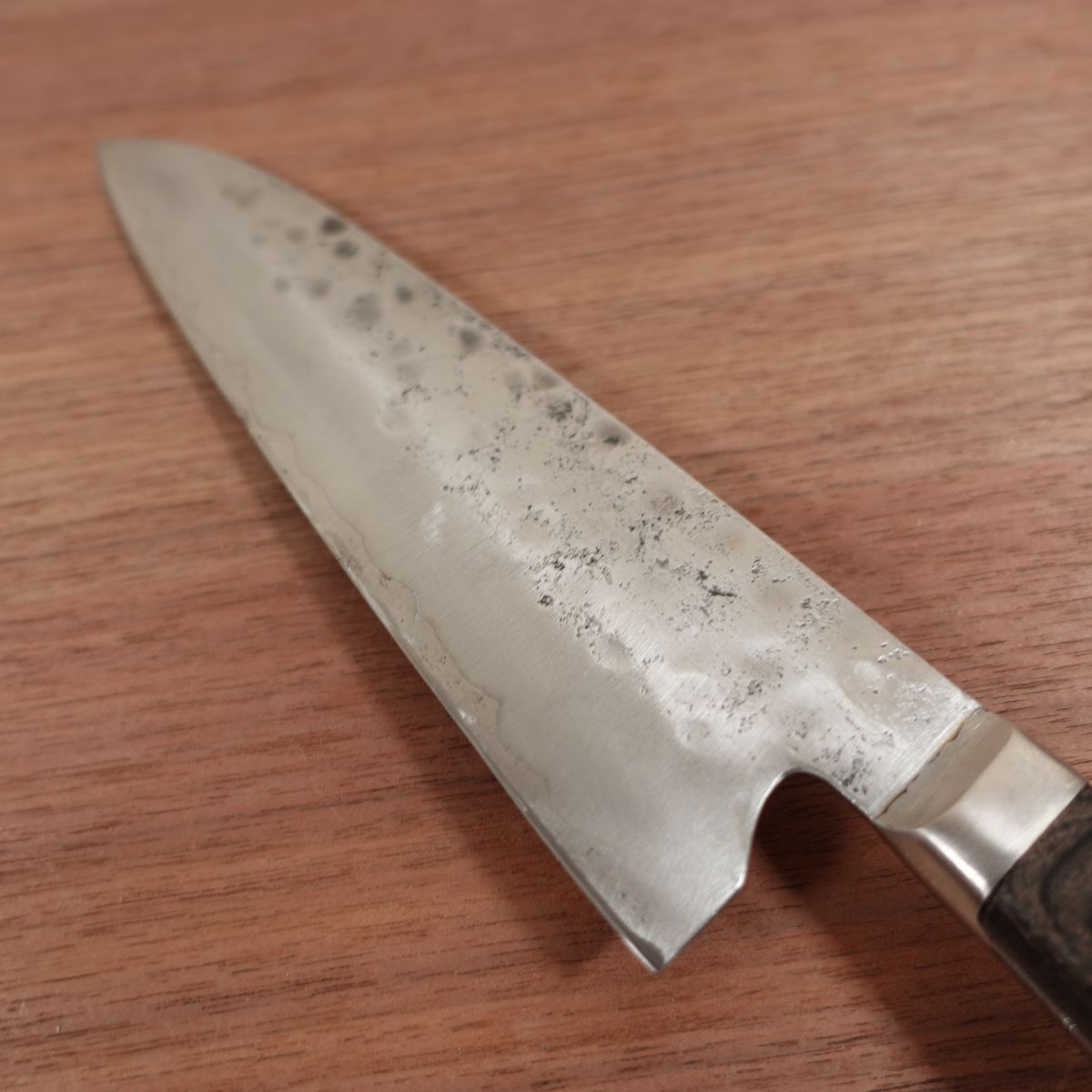 Fujiwara Teruyasu Gyuto Knife, Sharpened, Tsuchime Nashiji Finish, Maboroshi, Laminated Steel, Made by Fujiwara Teruyasu, 195mm