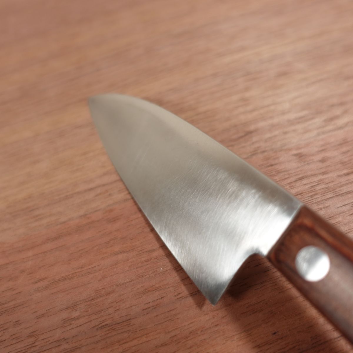 KAZAX Aji-Kiri Knife, Sharpened, Stainless Steel, Ko-Deba Knife, Sheath Included, 100mm