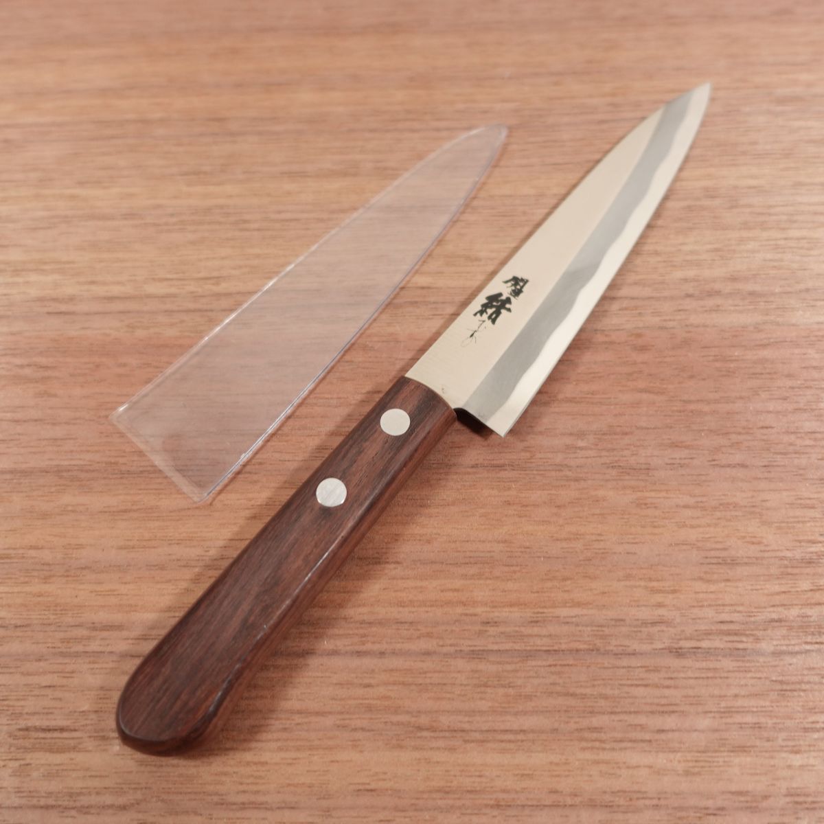 Kaiun Musubi Petty Knife, Sharpened, Fruit Knife, Stainless Steel, Nearly Unused Stored Item, Cover Included, 140mm