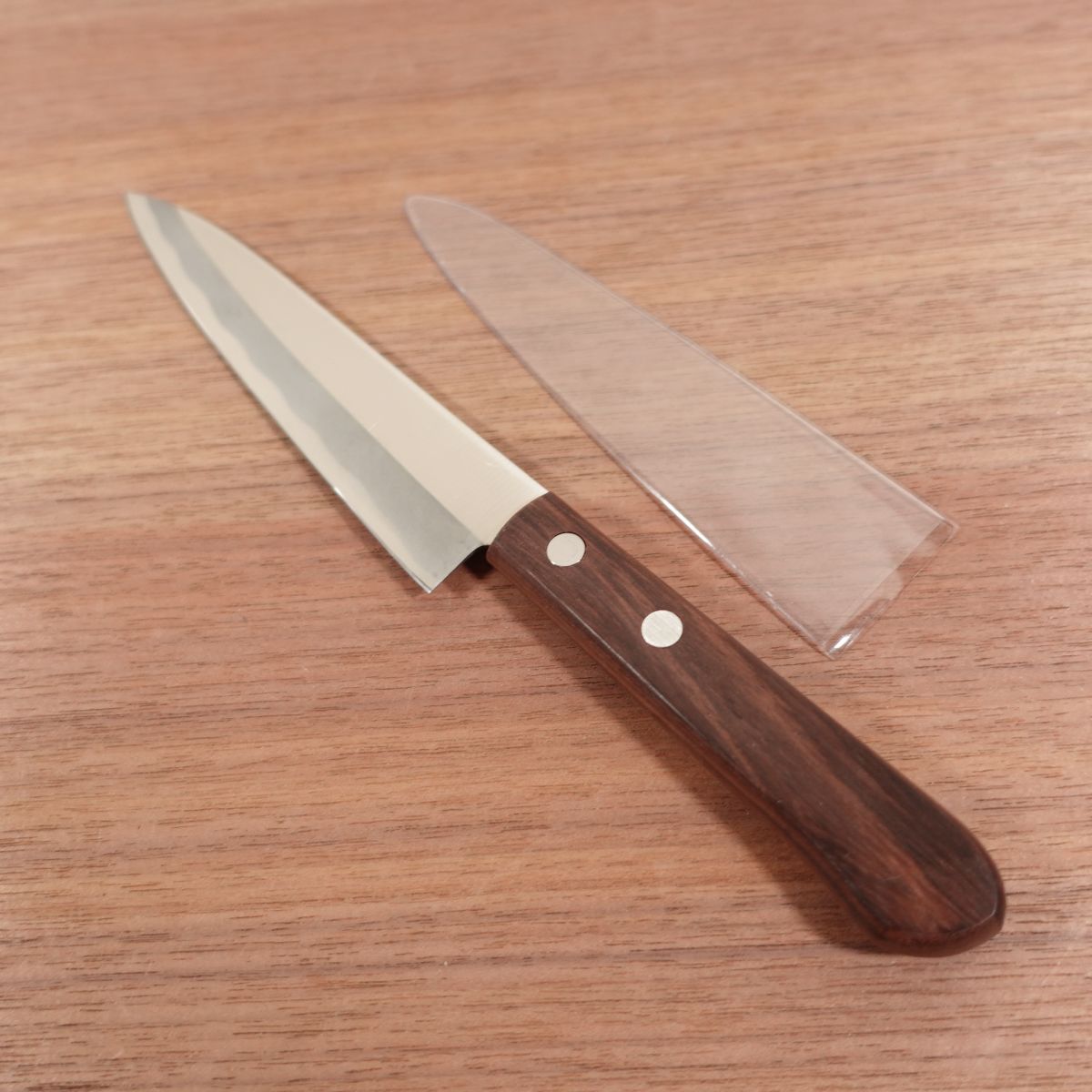 Kaiun Musubi Petty Knife, Sharpened, Fruit Knife, Stainless Steel, Nearly Unused Stored Item, Cover Included, 140mm