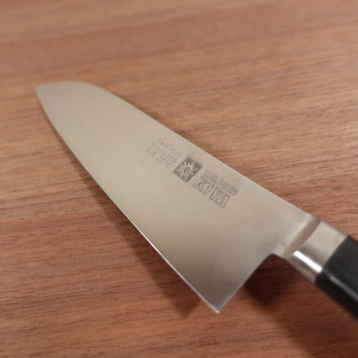 KIYA EDELWEISS Santoku Knife, Sharpened, Sub Zero, All-Purpose Knife, 180mm