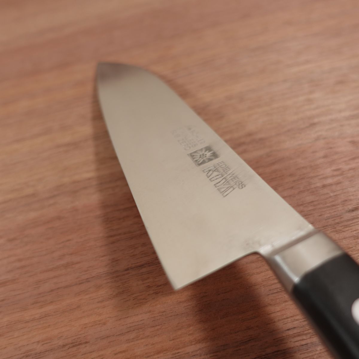 KIYA EDELWEISS Santoku Knife, Sharpened, Sub Zero, All-Purpose Knife, 180mm