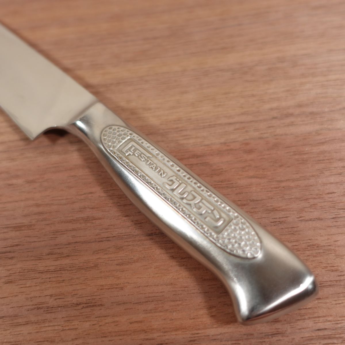 Glestain Small Santoku Knife, Sharpened, All-Purpose Knife, Granton Edge, Slightly Single Bevel, All Stainless Steel, 155mm