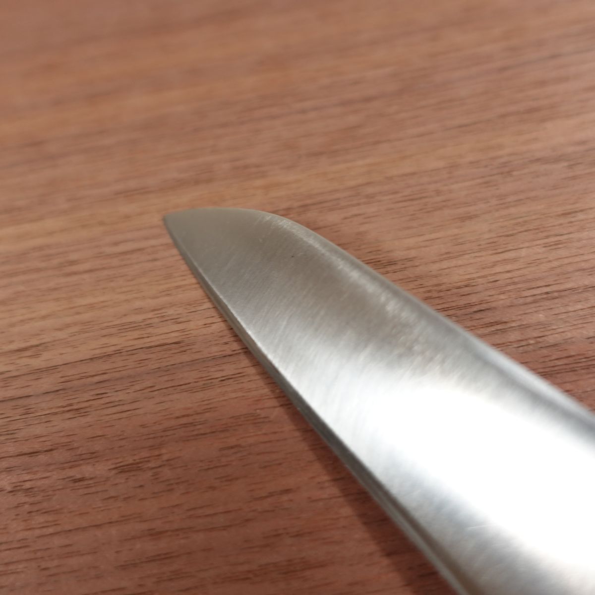Glestain Small Santoku Knife, Sharpened, All-Purpose Knife, Granton Edge, Slightly Single Bevel, All Stainless Steel, 155mm