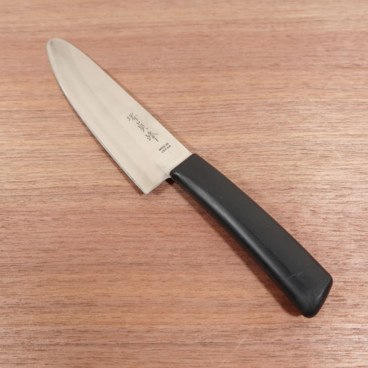 Sakai Sadamine Santoku Knife, Sharpened, Made in Japan, All-Purpose Knife, Rounded Tip, Stainless Steel, Lightly Used, 170mm