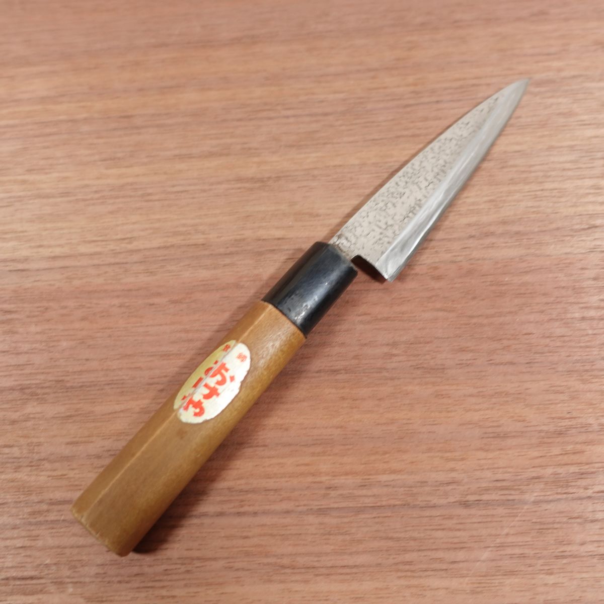 Okeya Wa-Petty Knife, Sharpened, Fruit Knife, Single Bevel, Kaisaki Knife, Tsuchime Finish, Decorative Cutting, 110mm