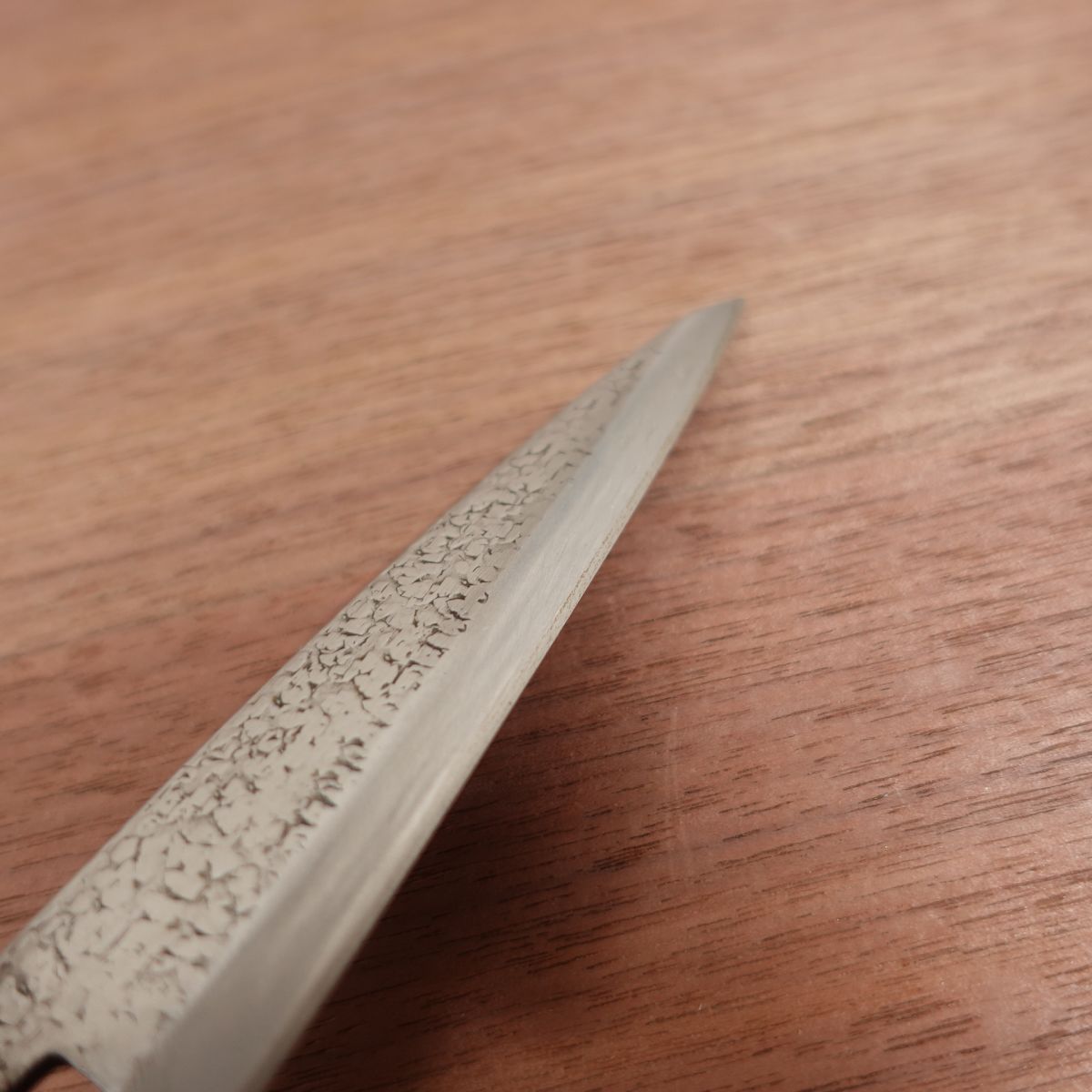 Okeya Wa-Petty Knife, Sharpened, Fruit Knife, Single Bevel, Kaisaki Knife, Tsuchime Finish, Decorative Cutting, 110mm