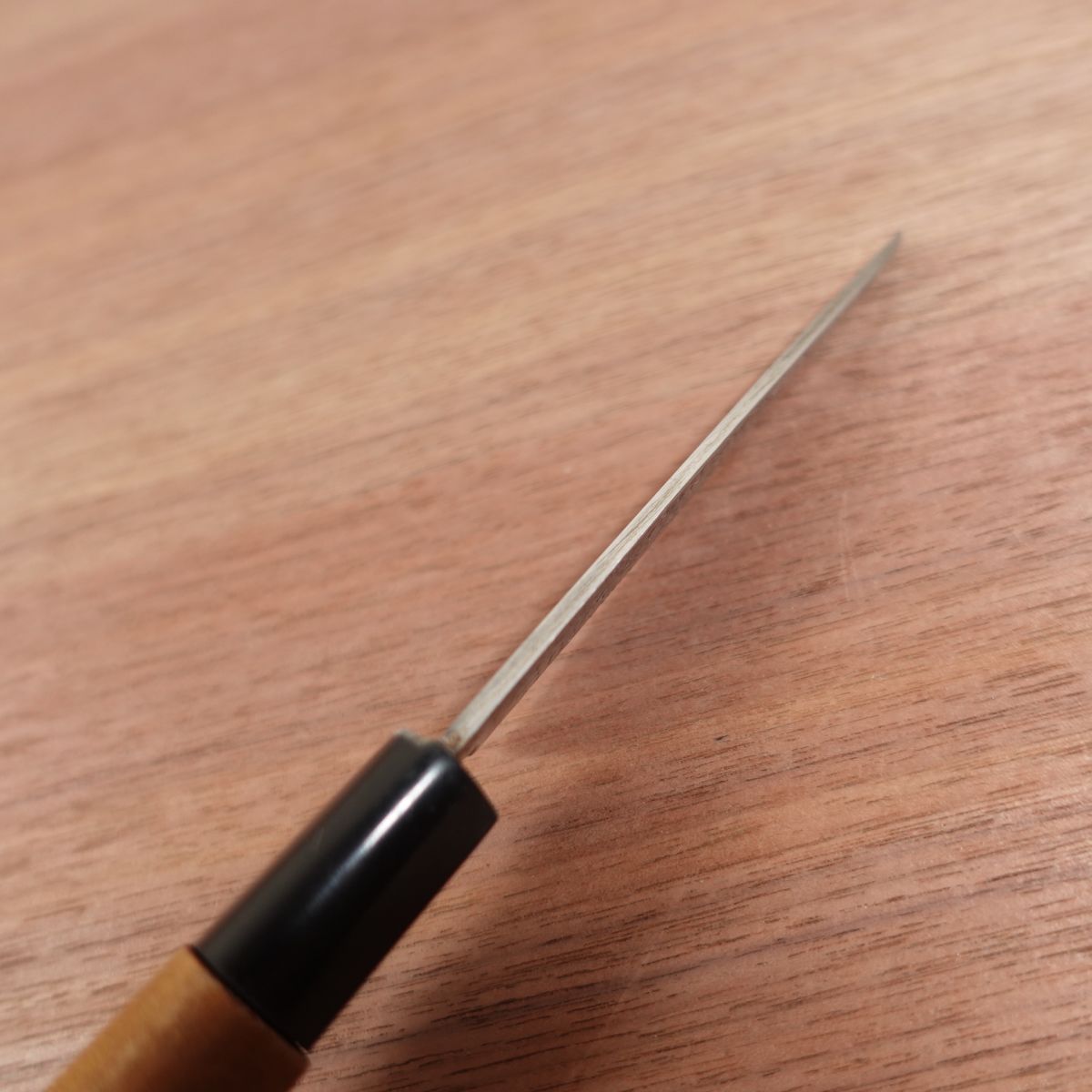 Okeya Wa-Petty Knife, Sharpened, Fruit Knife, Single Bevel, Kaisaki Knife, Tsuchime Finish, Decorative Cutting, 110mm