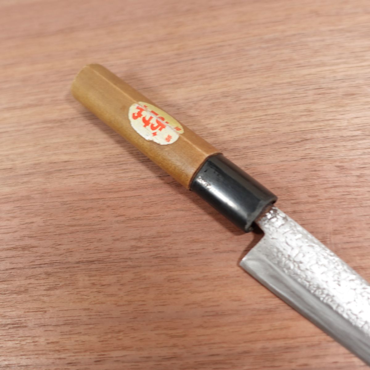 Okeya Wa-Petty Knife, Sharpened, Fruit Knife, Single Bevel, Kaisaki Knife, Tsuchime Finish, Decorative Cutting, 110mm
