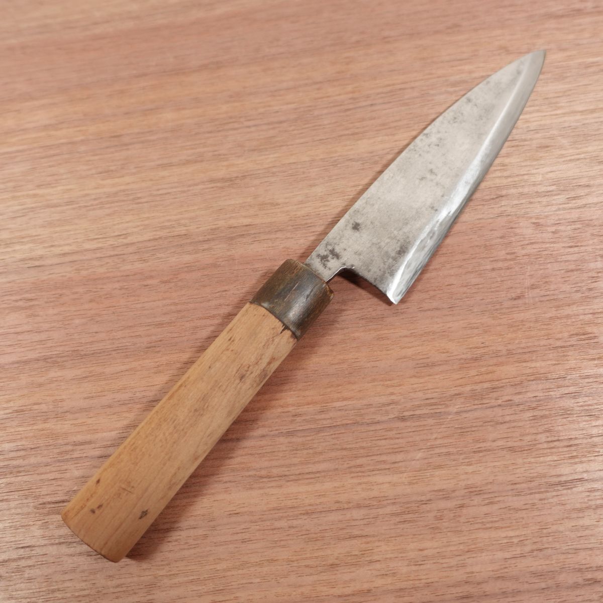 Masamoto Funayuki Knife, Sharpened, Water Buffalo Handle, Slim Deba Knife, 160mm