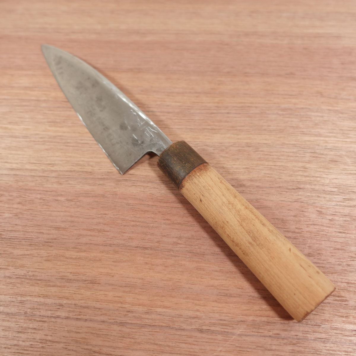 Masamoto Funayuki Knife, Sharpened, Water Buffalo Handle, Slim Deba Knife, 160mm