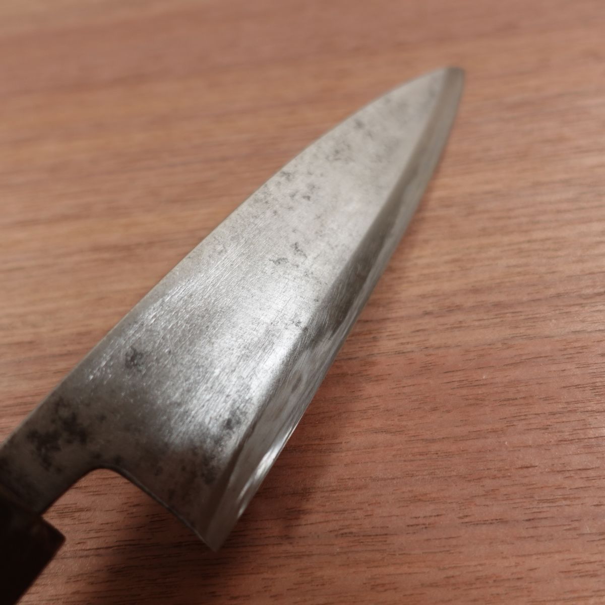 Masamoto Funayuki Knife, Sharpened, Water Buffalo Handle, Slim Deba Knife, 160mm