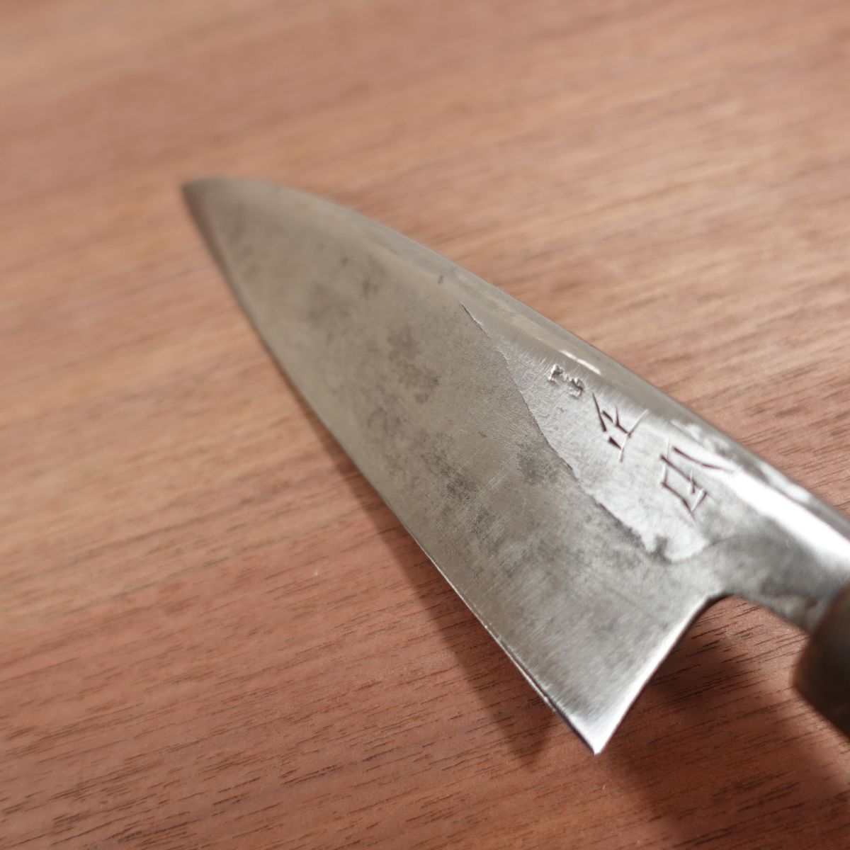 Masamoto Funayuki Knife, Sharpened, Water Buffalo Handle, Slim Deba Knife, 160mm