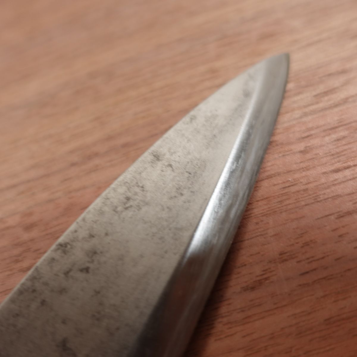 Masamoto Funayuki Knife, Sharpened, Water Buffalo Handle, Slim Deba Knife, 160mm