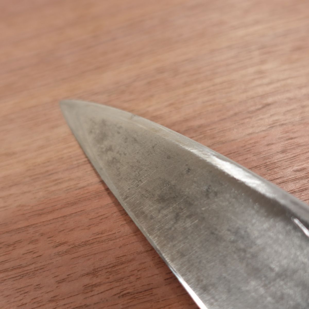 Masamoto Funayuki Knife, Sharpened, Water Buffalo Handle, Slim Deba Knife, 160mm