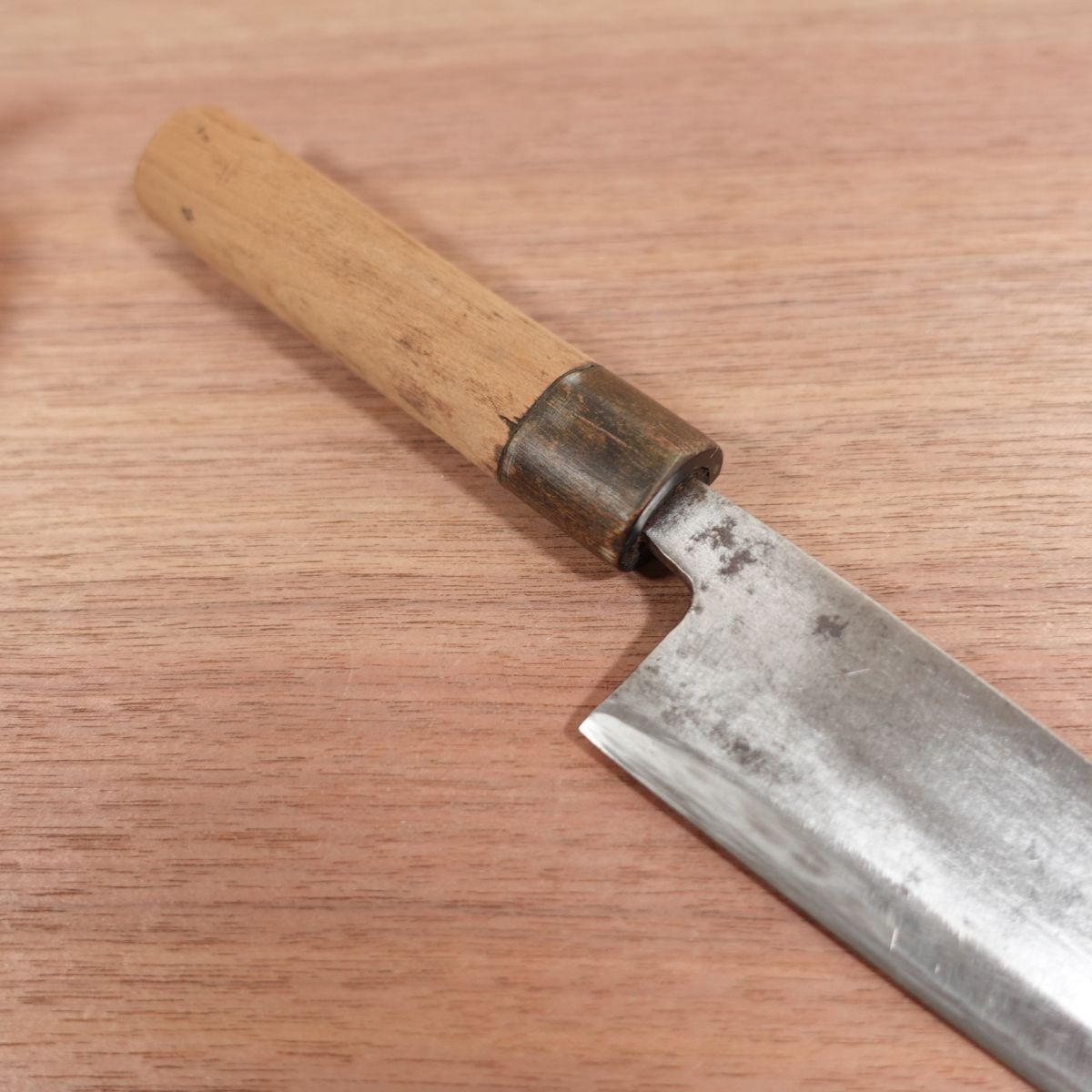Masamoto Funayuki Knife, Sharpened, Water Buffalo Handle, Slim Deba Knife, 160mm