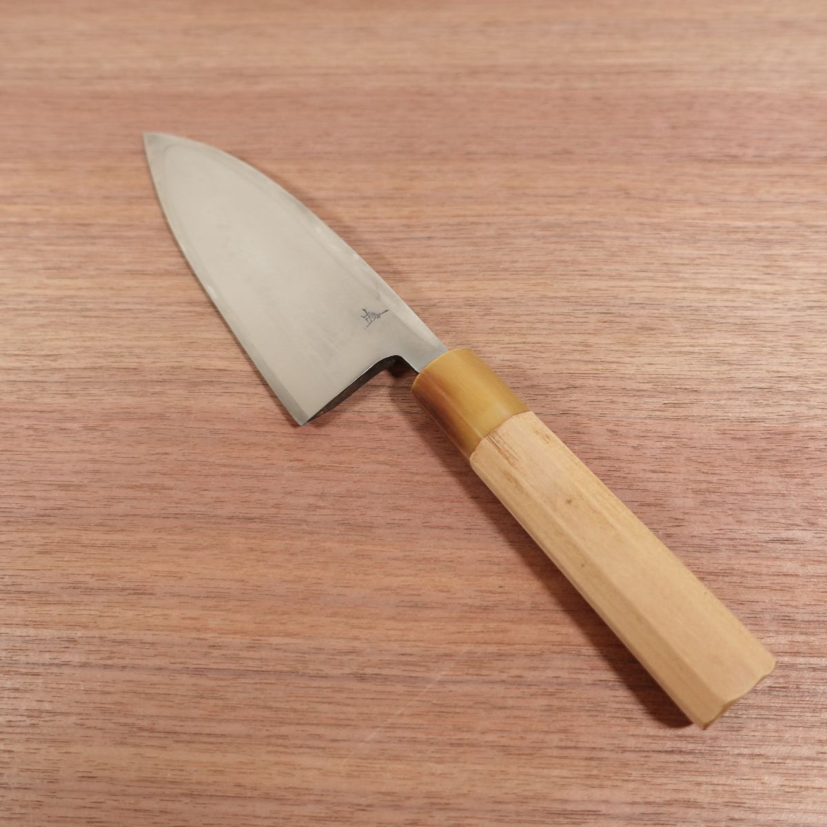 Sakai Takayuki Deba Knife, Sharpened, White Water Buffalo Octagonal Handle, Stainless Steel, Thick Deba, 155mm