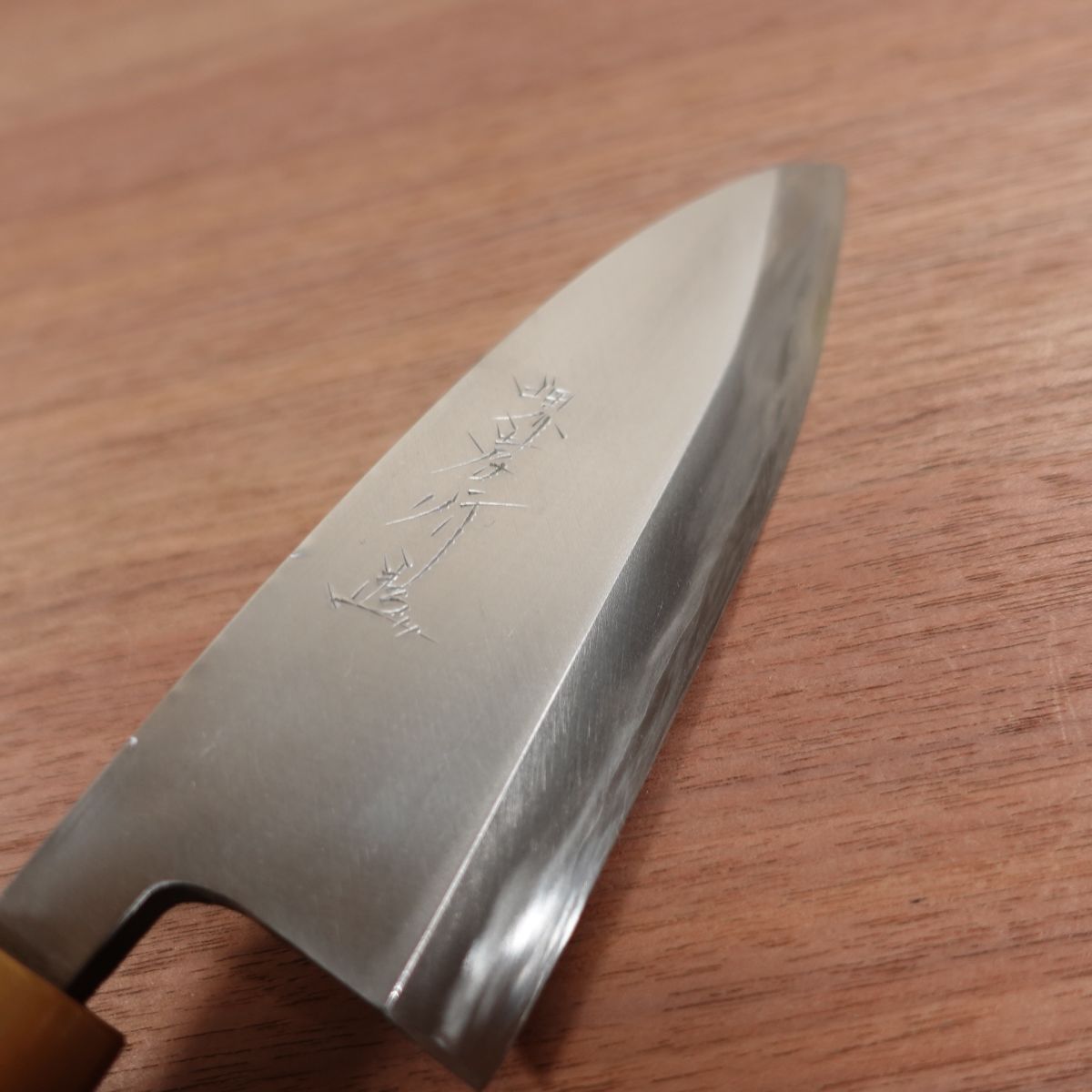 Sakai Takayuki Deba Knife, Sharpened, White Water Buffalo Octagonal Handle, Stainless Steel, Thick Deba, 155mm