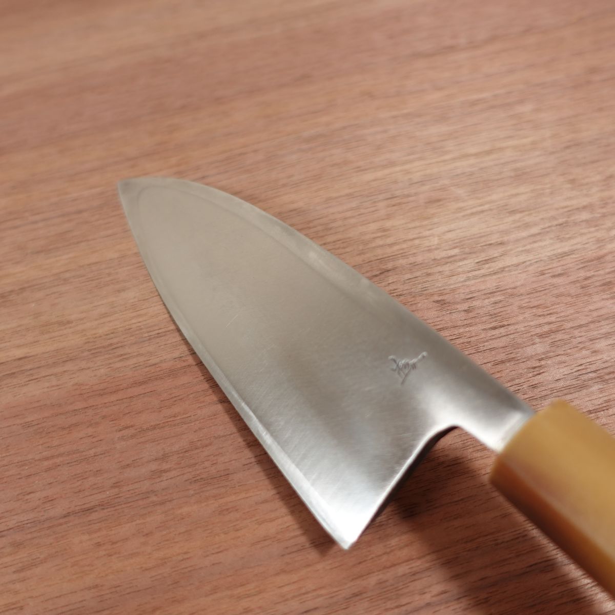 Sakai Takayuki Deba Knife, Sharpened, White Water Buffalo Octagonal Handle, Stainless Steel, Thick Deba, 155mm