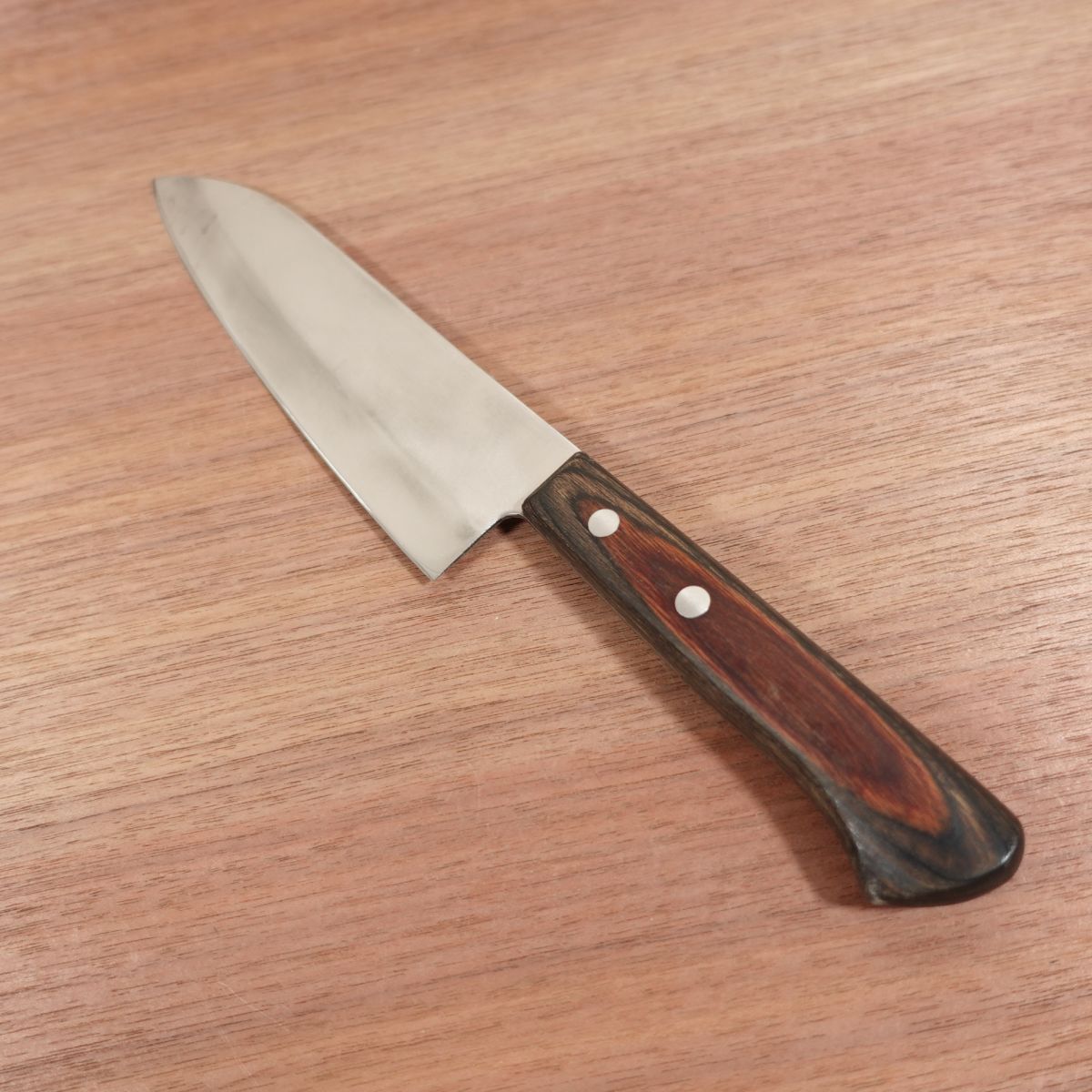 Maten Santoku Knife, Sharpened, Maten Saku, All-Purpose Knife, Hon-Warikomi, 170mm