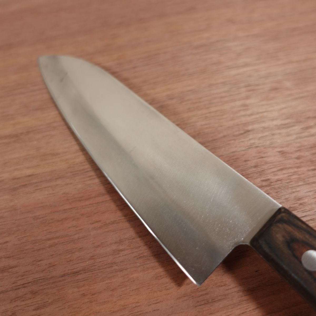 Maten Santoku Knife, Sharpened, Maten Saku, All-Purpose Knife, Hon-Warikomi, 170mm