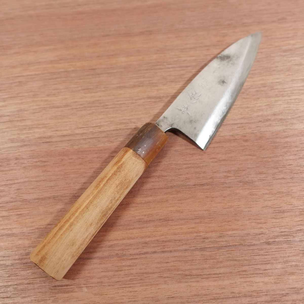 Sugimoto Ko-Deba Knife, Sharpened, Water Buffalo Handle, Aji-Kiri Knife, Tokyo Sugimoto, 135mm