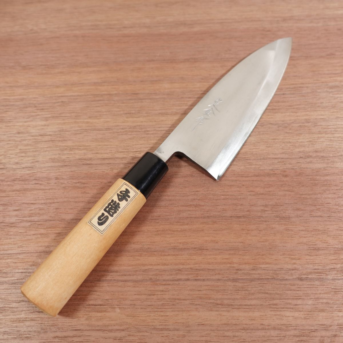 Sadakane Deba Knife, Sharpened, Sadakane Saku, Handmade, Carbon Steel, Single Bevel, Nearly Unused Stored Item, 170mm