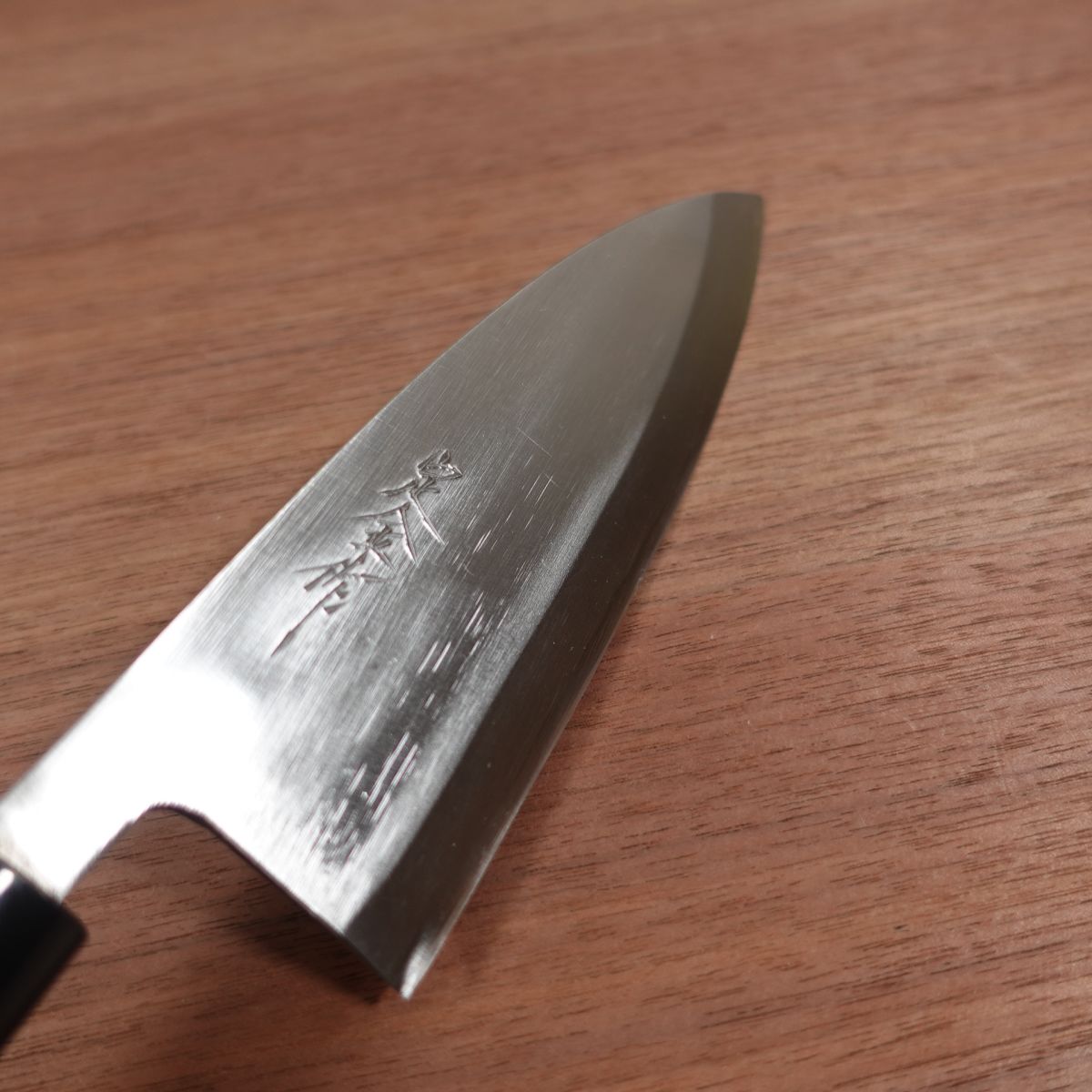 Sadakane Deba Knife, Sharpened, Sadakane Saku, Handmade, Carbon Steel, Single Bevel, Nearly Unused Stored Item, 170mm