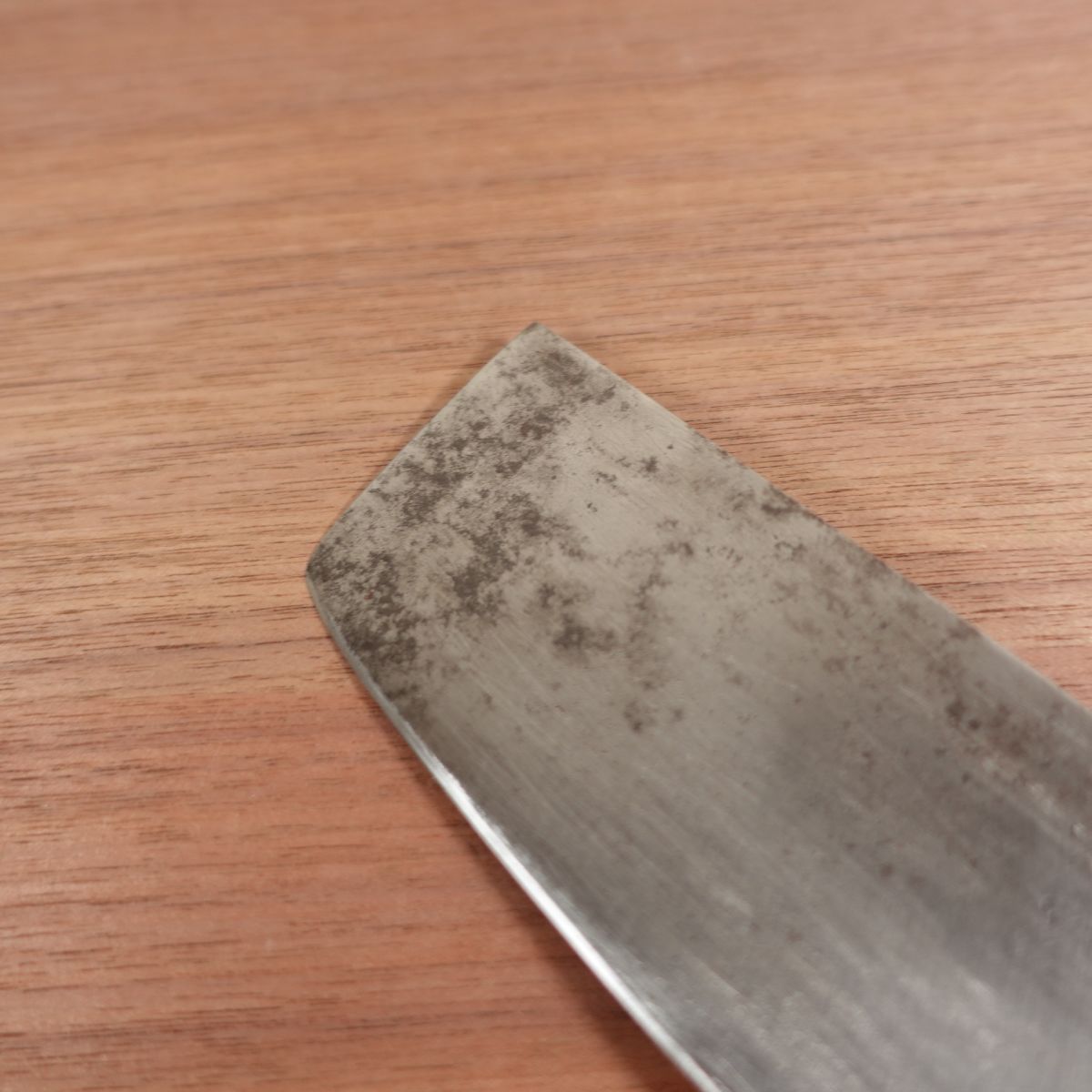 Nishikan Nakiri Knife, Sharpened, Water Buffalo Handle, Carbon Steel, Vegetable Knife, 160mm