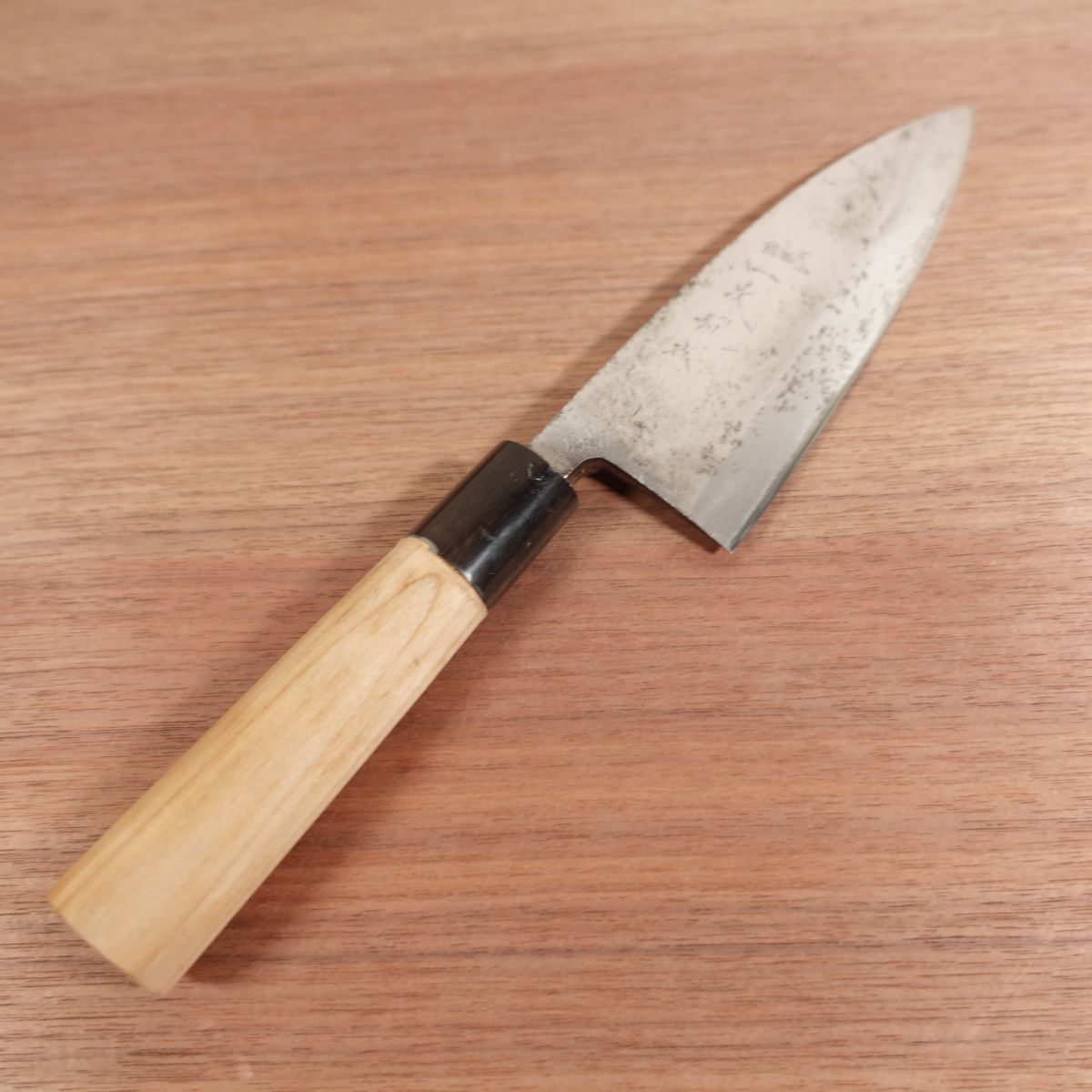 Sakai Ichiji Deba Knife, Sharpened, Water Buffalo Handle, Bessaku, Carbon Steel, Single Bevel, 155mm