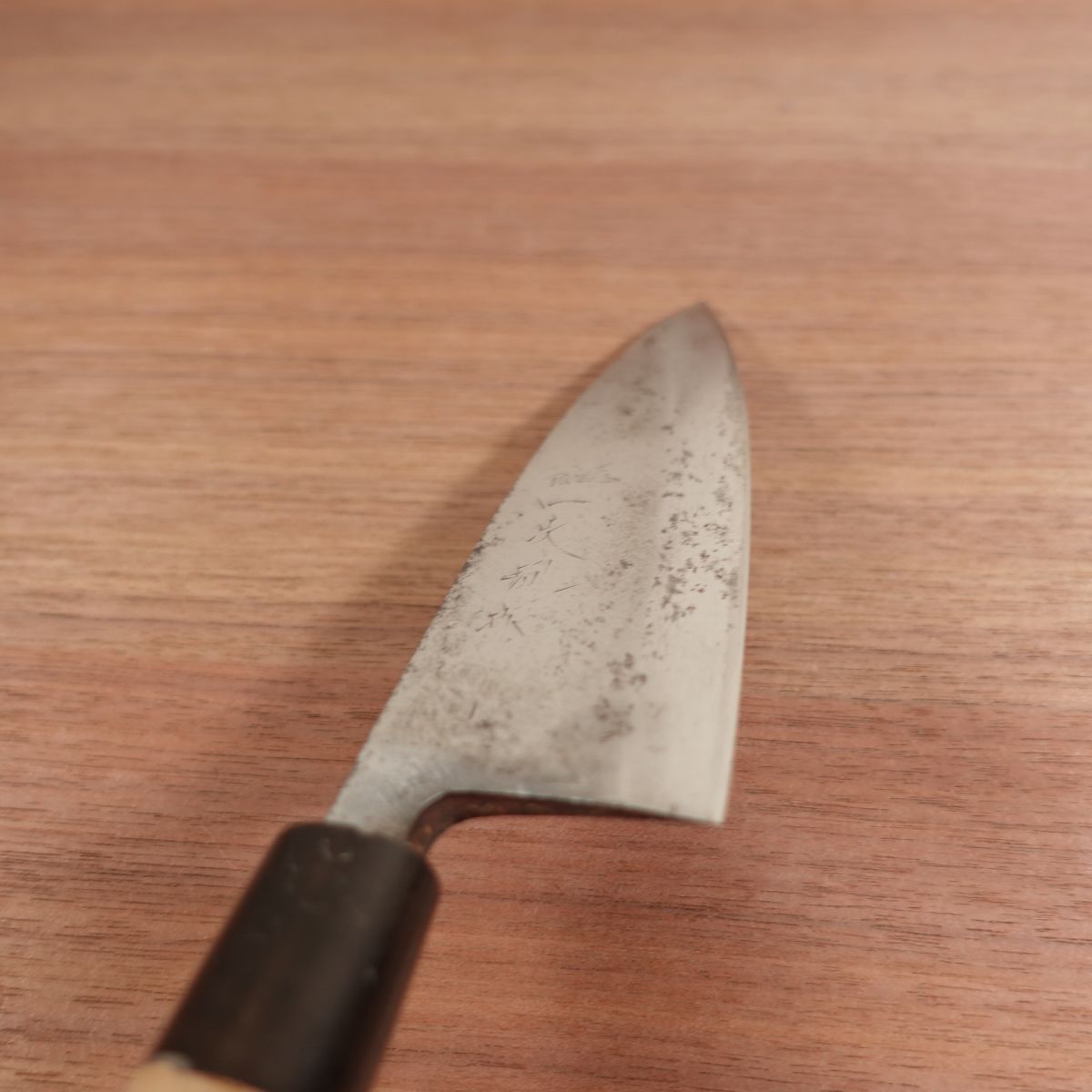 Sakai Ichiji Deba Knife, Sharpened, Water Buffalo Handle, Bessaku, Carbon Steel, Single Bevel, 155mm
