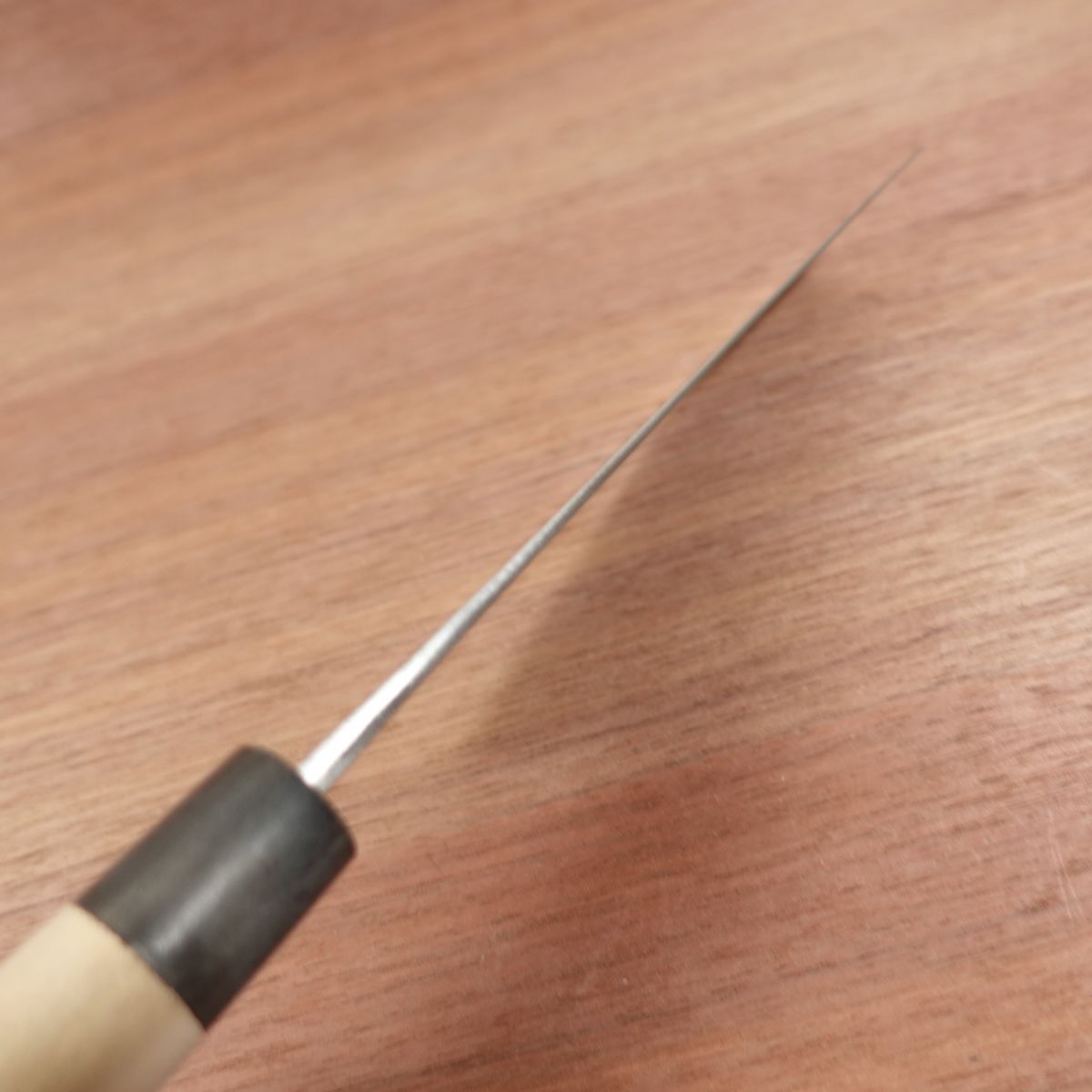 KIYA Nakiri Messer, geschliffen, Damast, Büffelhorn-Griff, Nihonbashi Kiya, Eingetragenes Design, 165mm