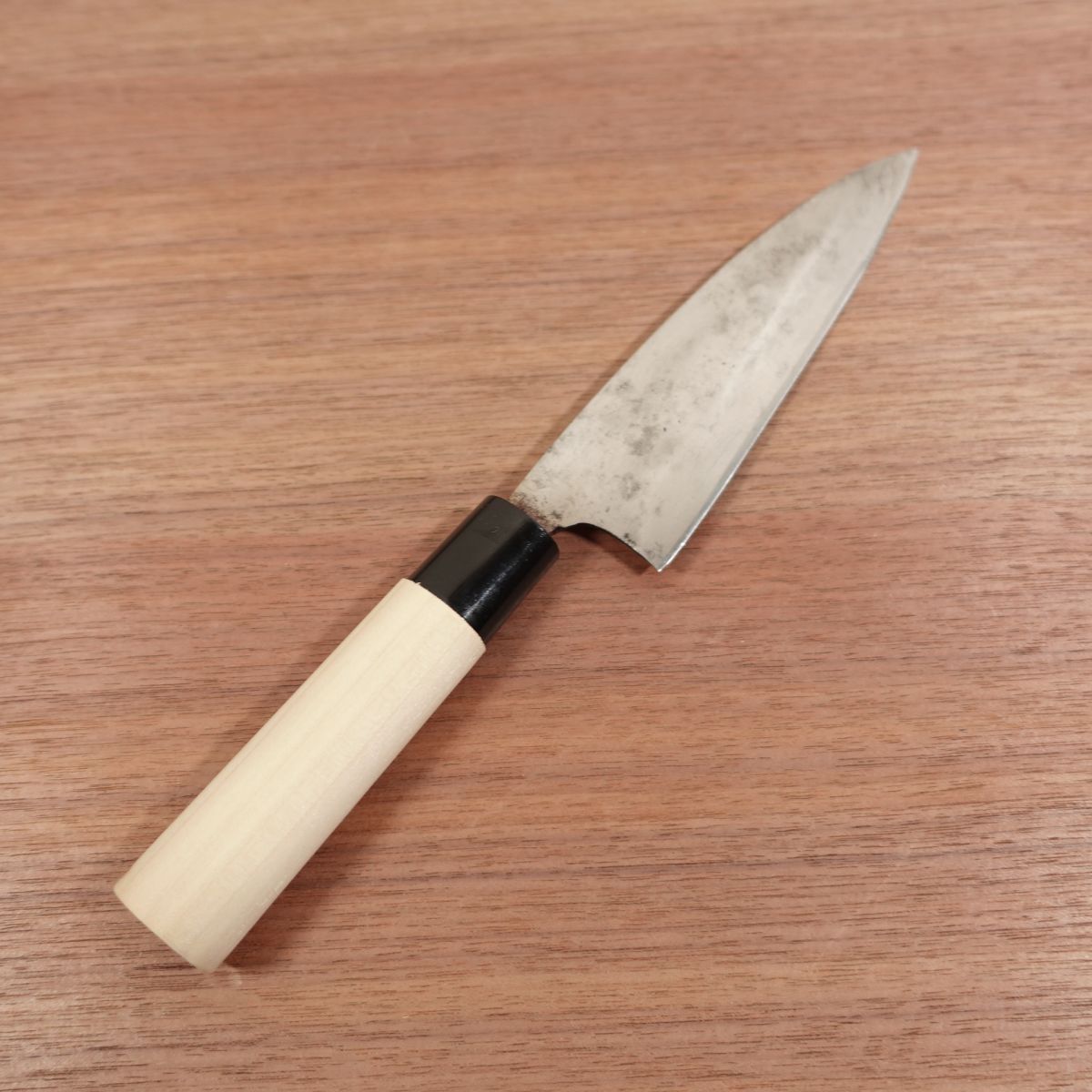 Tadayasu Funayuki Messer, geschliffen, schmales Deba Messer, Griff wie neu, 155mm