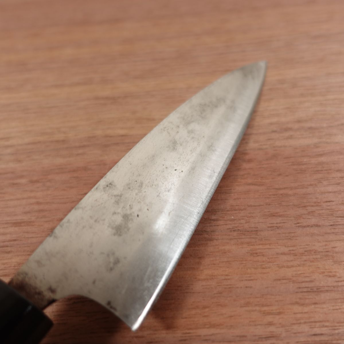 Tadayasu Funayuki Messer, geschliffen, schmales Deba Messer, Griff wie neu, 155mm