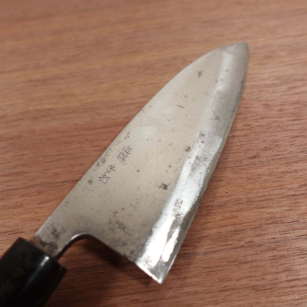 Kinyo Deba-Messer, geschliffen, handgeschmiedet, Karbonstahl, einseitig geschliffen, 165 mm