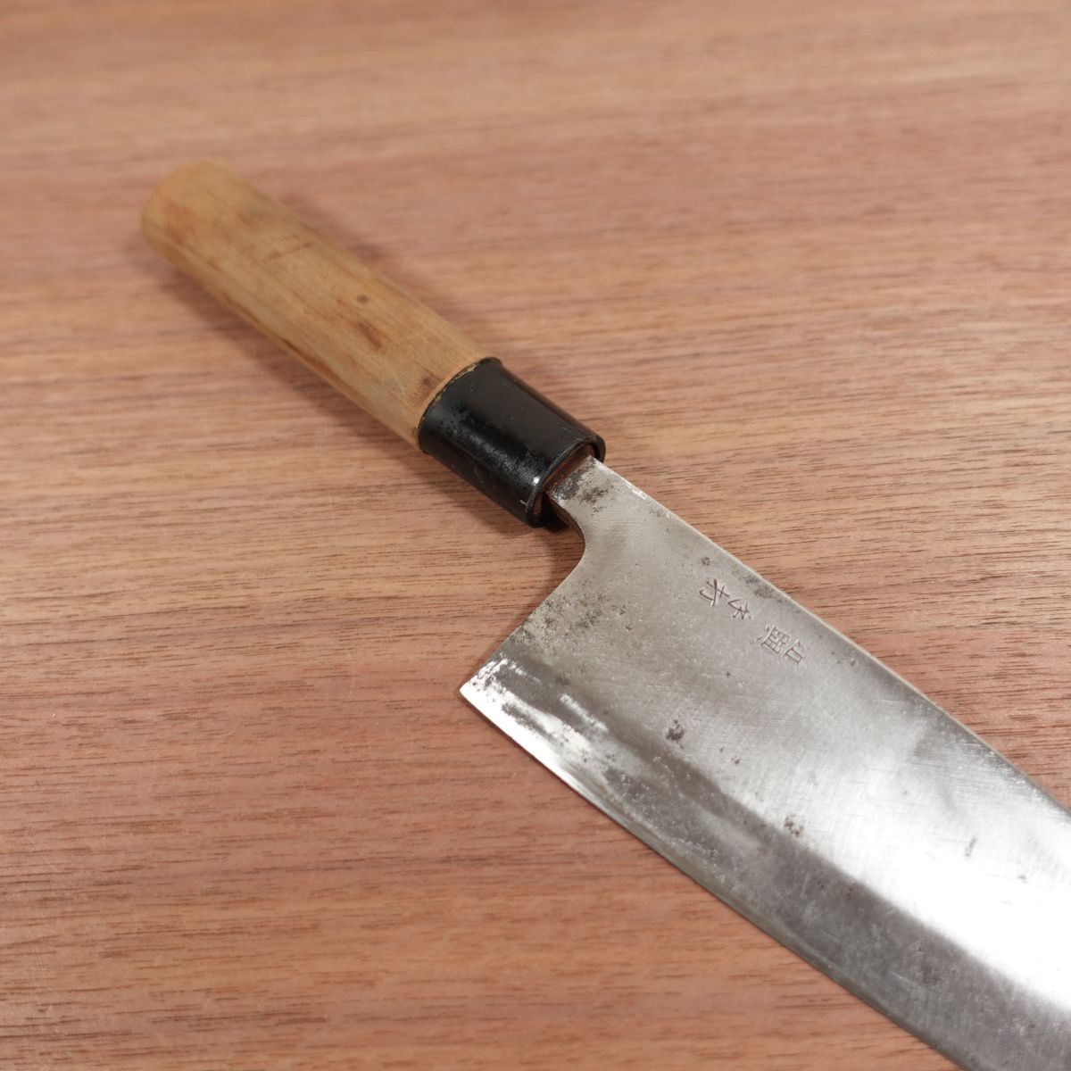 Kinyo Deba-Messer, geschliffen, handgeschmiedet, Karbonstahl, einseitig geschliffen, 165 mm