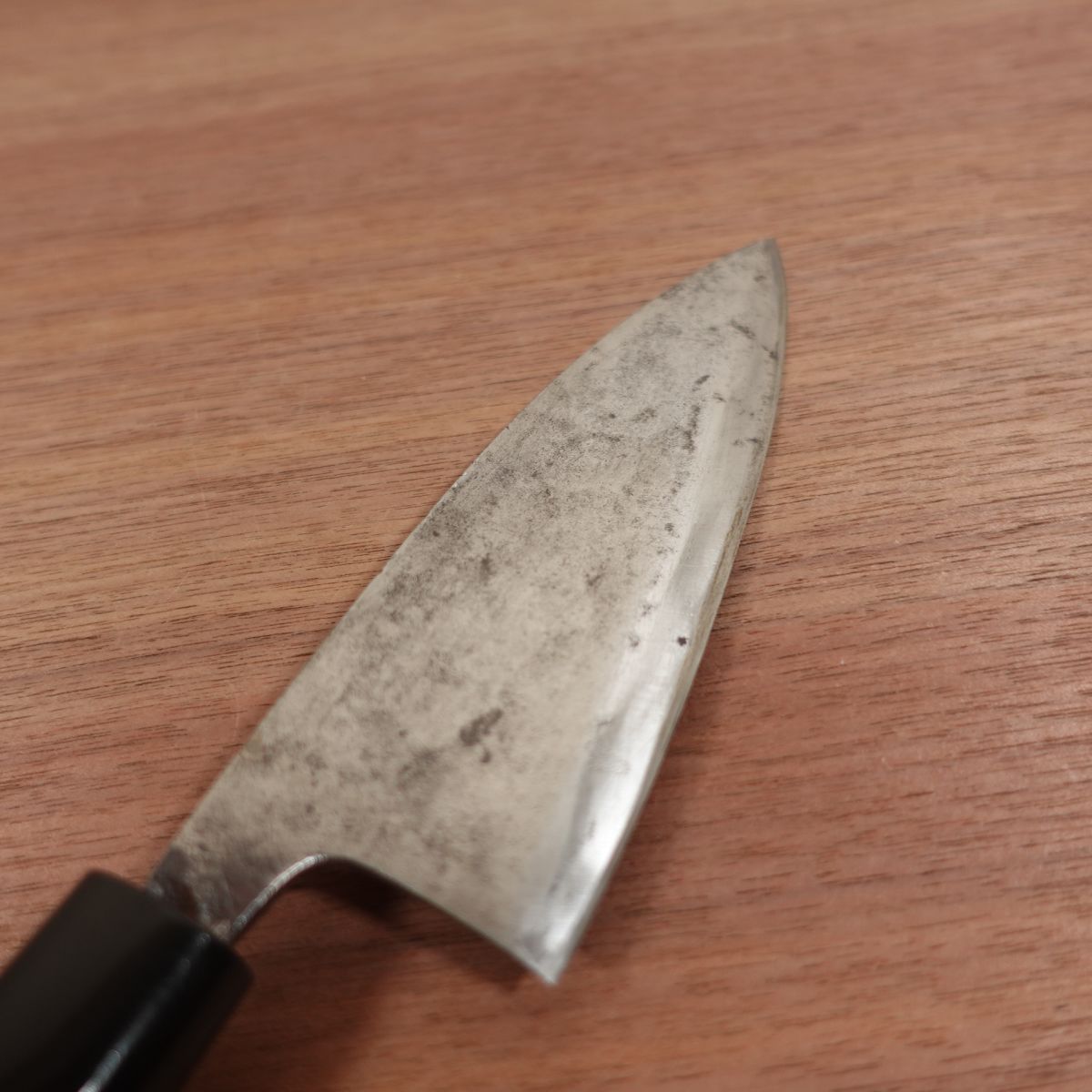 Takemitsu Deba Knife, Sharpened, Carbon Steel, Single Bevel, Tokkyu Grade, Handle Like New, 150mm