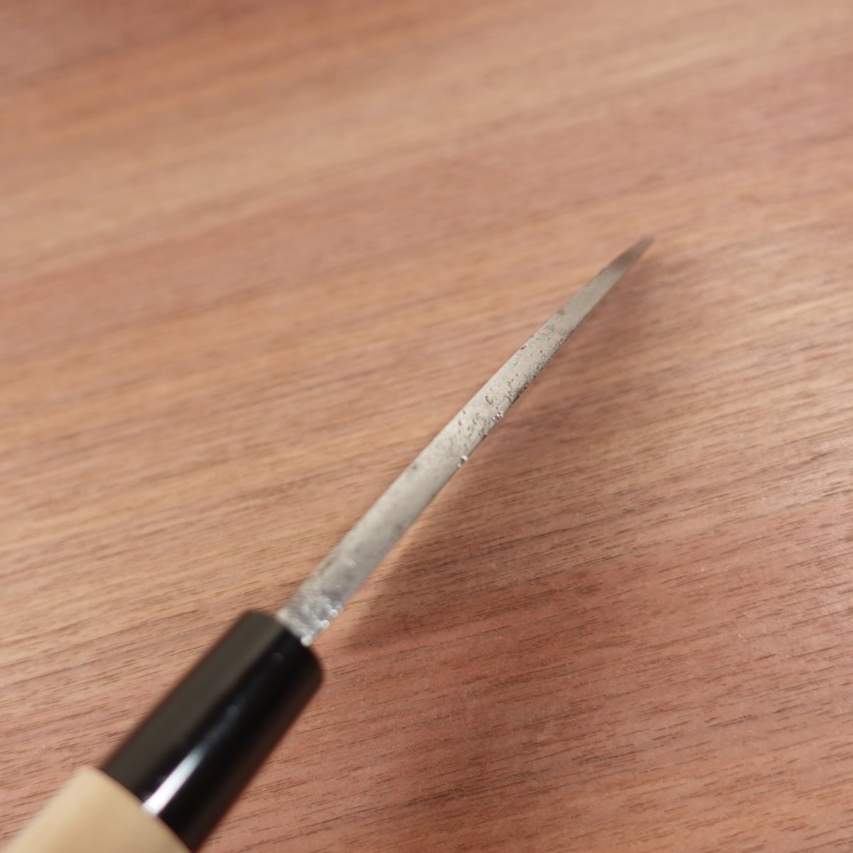 Takemitsu Deba Knife, Sharpened, Carbon Steel, Single Bevel, Tokkyu Grade, Handle Like New, 150mm