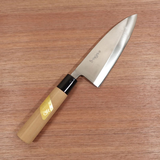Tadafusa Deba Knife, Sharpened, Tiger Sticker, Nearly Unused Stored Item, 175mm