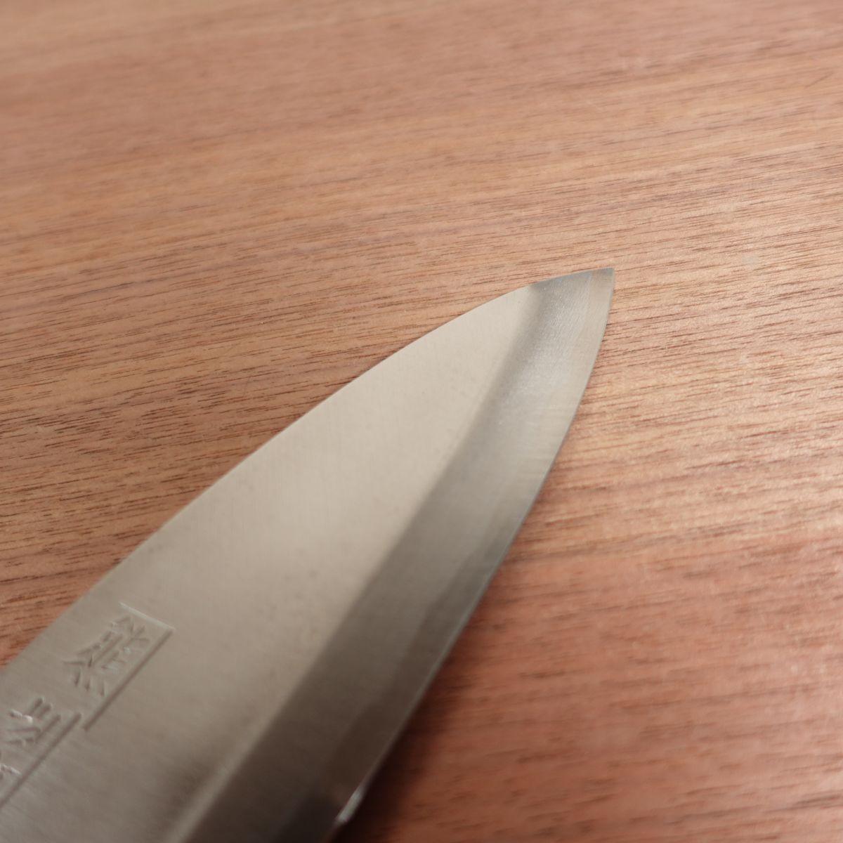 Kanekuma Deba Knife, Sharpened, White Water Buffalo Handle, Saijo, Kanekuma Bessaku, Box Included, Unused Stored Item, Carbon Steel, Single Bevel, 170mm