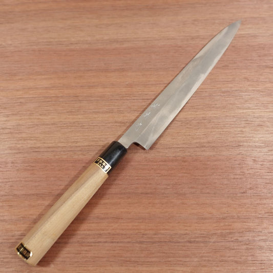 Sakai Kikumori Yanagiba Knife, Sharpened, Water Buffalo Handle, Ginsan, Sashimi Knife, Premium Stainless Steel, Silver No.3, 245mm
