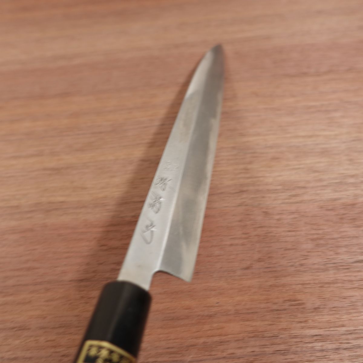 Sakai Kikumori Yanagiba Knife, Sharpened, Water Buffalo Handle, Ginsan, Sashimi Knife, Premium Stainless Steel, Silver No.3, 245mm