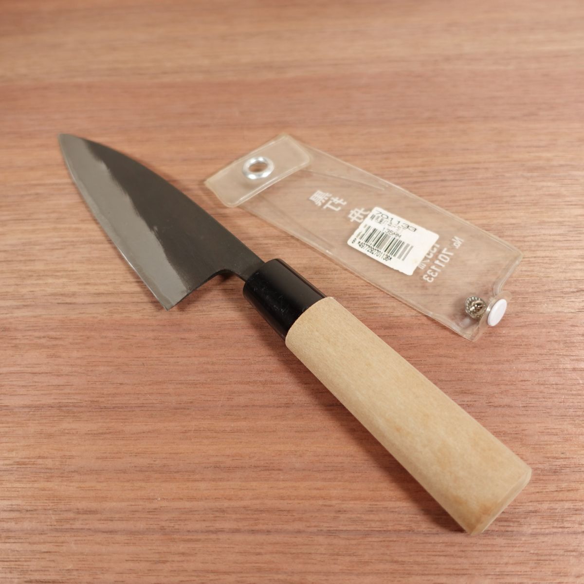 Ryoma Funayuki Slim Deba Double Bevel Kurouchi Unused with Case 135mm