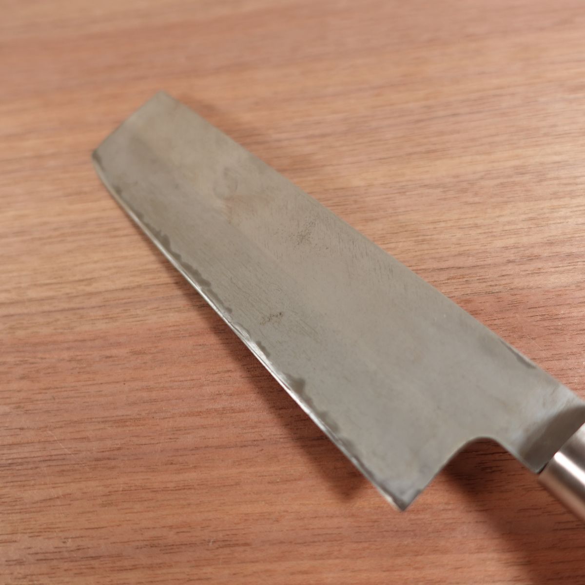 [HYPER REBORN] Sakai Toji Nakiri, Sharpened, Light Black Oxide Finish, Masashige, Vegetable Knife, Light Patina, 180mm