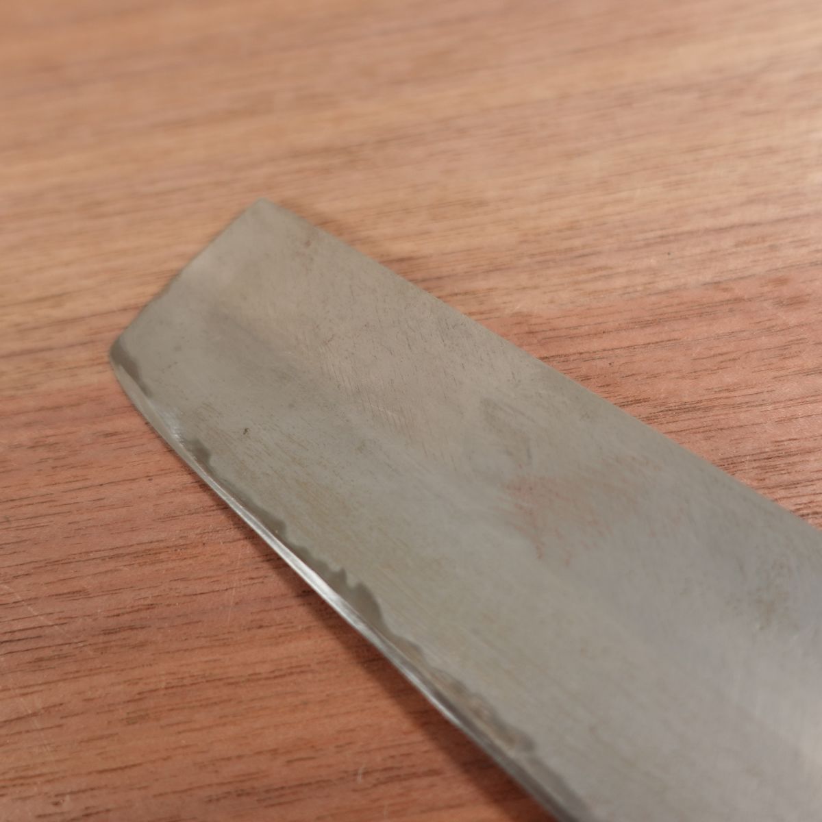 [HYPER REBORN] Sakai Toji Nakiri, Sharpened, Light Black Oxide Finish, Masashige, Vegetable Knife, Light Patina, 180mm